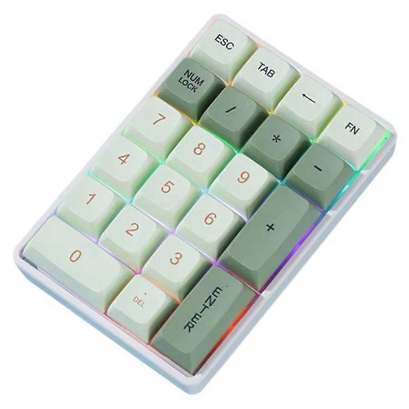 21Keys Mini Keyboard 2.4G Wireless Number Pad Mechanical Numeric Keypad for Accounting Numpad Gaming ProgrammingKeypad B