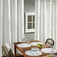 thumbnail image 6 of TOWN & COUNTRY BASICS Cabana Stripe Indoor Outdoor Placemats 4-Pack Set, Reversible and Easy Clean, Grey/White, 15" Round, 6 of 13