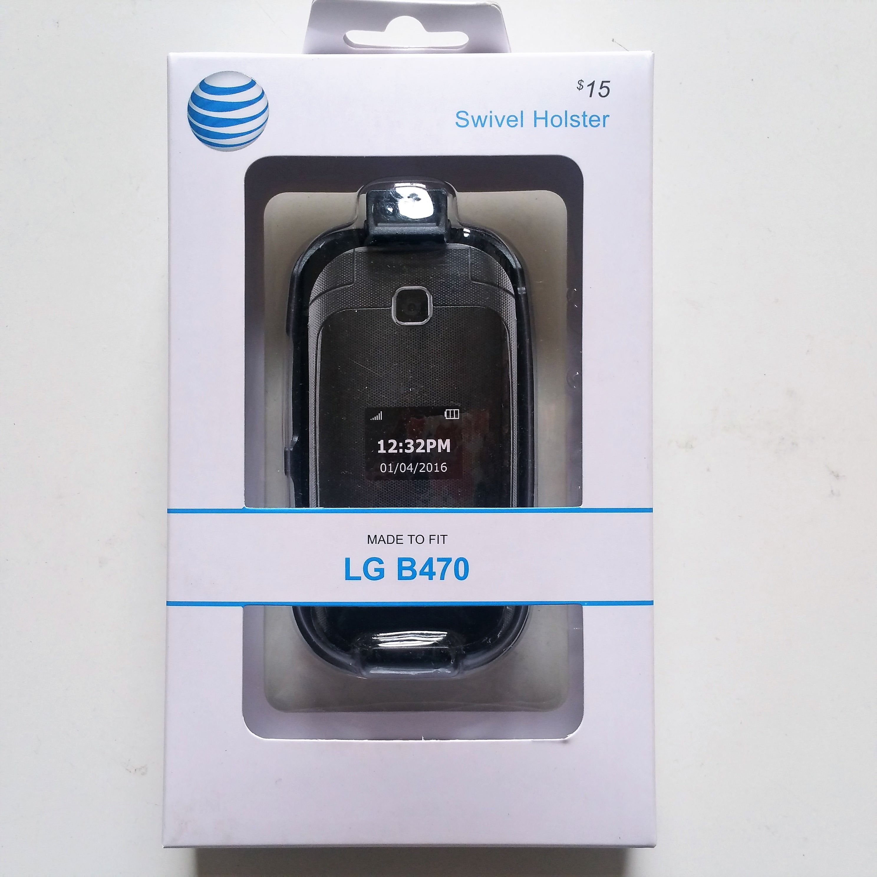 AT&T Swivel Holster Case Cover with Clip for LGB470 Black