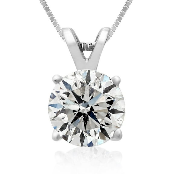 2CT Moissanite (VVS1,D) Without Chain Solitaire Pendant 14K White Gold Fine Jewelry for Women Gift