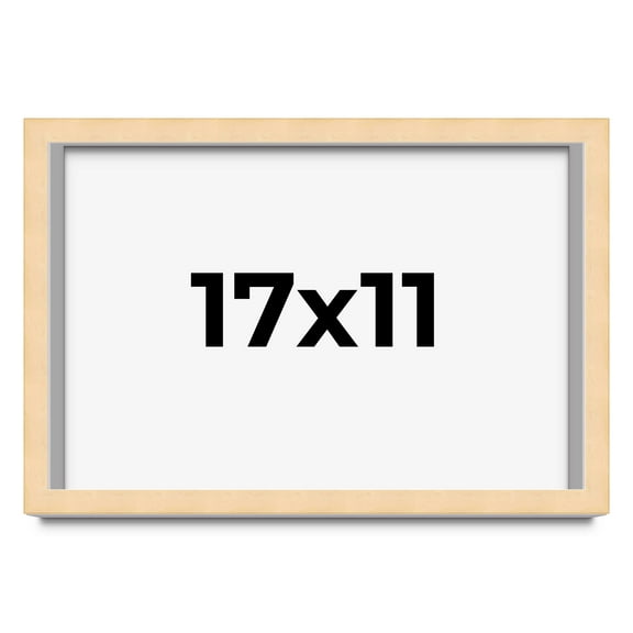 17x11 Shadow Box Frame Brown | 0.875 Inches Deep Real Wood Contemporary Shadowbox Display Frame |