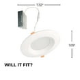 thumbnail image 3 of Bulbrite 862656 6" Integrated Led Open Canless Recessed Light - White, 3 of 7