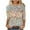 Beige Plus Size Blouse for Women_q, variant on CYMMPU Spring Tops Round Neck Tunic Tops Loose Fit Flower Printed Blouses for Women Dressy Casual Summer Fashion Shirts 3/4 Sleeve Lightweight Basic T-Shirts Black XL