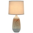 thumbnail image 2 of Simple Designs LT1117-GRY Lampe de Table Oblongue en Céramique & Bois Clair & Gris, 2 of 6