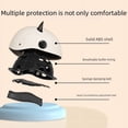 thumbnail image 4 of Casco de coche eléctrico para hombres y mujeres, medio casco a prueba de viento para protección solar de verano, casco de seguridad para coche con batería portátil, 4 of 5
