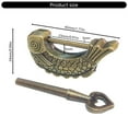 thumbnail image 5 of TIERPOP Antique Fish Pattern Lock Meal Retro Padlock Bronze Finish Antique Lock Simple Installation for Drawers & Jewelry Boxes, 5 of 7
