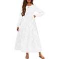 thumbnail image 1 of Vestido MITILLY de manga larga para niñas, maxi, 12 años, blanco, 1 of 5