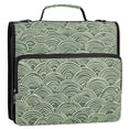 thumbnail image 5 of FORMRS Zipper Binder with Shoulder Strap 2-inch Ring 500 Sheet Capacity File Bag, Retro Green Abstract, 5 of 5