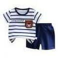 thumbnail image 2 of Toddler Baby Boy Summer Outfit Short Sleeve T Shirt Top Casual Shorts Set Clothes 6 12 18 24 Month, Size 4 Years, 2 of 7