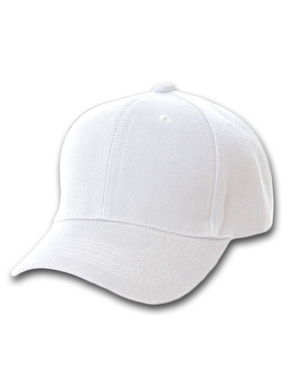 TopHeadwear Blank Adjustable Hook and Loop Closure Hat White