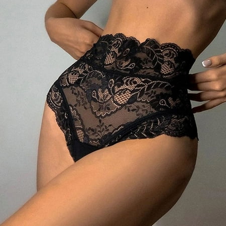 

RPVATI Women s Sexy Lace Low Waisted Panties See Through Stretch Briefs