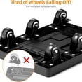 thumbnail image 3 of Dolly Cart with Wheels 440lbs, Folding Hand Truck with 6 TPE Wheels (2 with Brakes) & 21 in Extendable Full Platform, Foldable Cart with 2 Elastic Straps for Easy Moving, Travel, and Storage, Black, 3 of 6