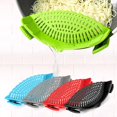 thumbnail image 2 of 2 uds Passoire De Cuisine Suspendue De silicona Tamis La Farine Avec Poigne Mailles Fine Pour Poudre Ptisserie Goutter Nouille Riz Passer Salsas Filtr, 2 of 5