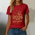thumbnail image 6 of felwors Happy New Year Shirt for Women 2026 New Years Eve T-Shirt Countdown Fireworks Holiday Party Tops(Red, XXL), 6 of 8