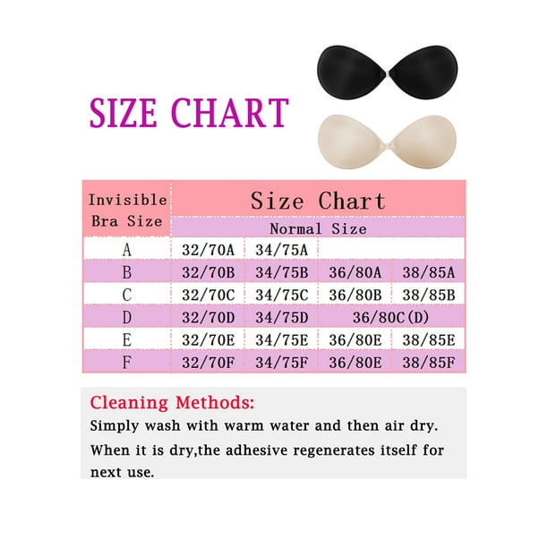 LELINTA Adhesive Bra Strapless Sticky Invisible Push up Silicone Bra for  Backless Dress 