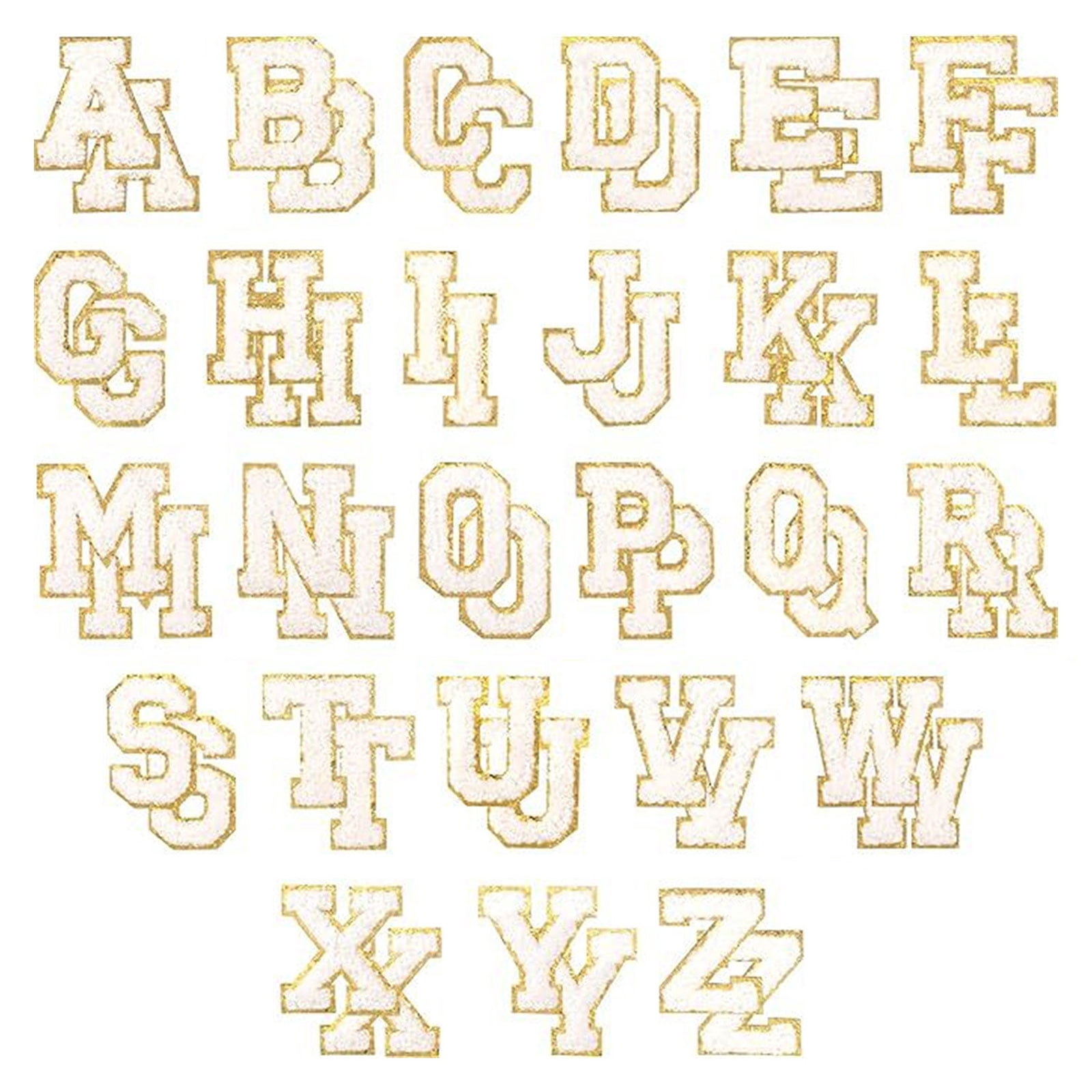 1 Set A-Z Letter Sticker Letter Repair Patches Iron on Embroidered Patches Sew On Patches for Clothes Hat