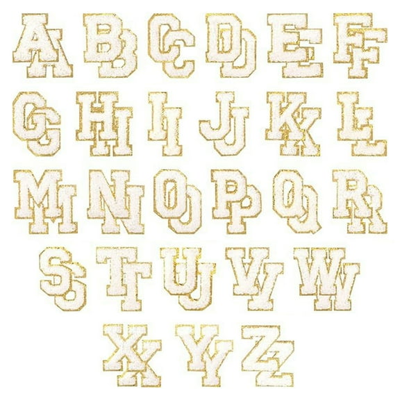 1 Set A-Z Varsity Letter Sticker Letter Repair Patches Iron on Embroidered Patches Sew On Patches for Clothes Hat