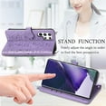 thumbnail image 2 of for Samsung Galaxy S22 Ultra (Not S22) Cartoon Cute Wallet Case,Cat Dog Style Flip Phone Cover with ID Card Holder PU Leather Cases for Samsung Galaxy S22 Ultra MG Purple, 2 of 7