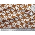 thumbnail image 2 of Soimoi Brown polyester Crepe Fabric Flourish Damask Print Fabric by Yard 52 Inch Wide, 2 of 3
