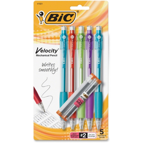 BIC Mechanical Pencils 2 Lead 0.9 mm Lead Diameter Refillable 5