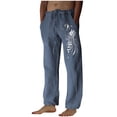 thumbnail image 2 of WXLWZYWL Pants for Men Relaxed Fit Big and Tall Men's Sweatpants Jogging Pants Athletic Bottoms with Elastic Waist and Adjustable Drawstring, 2 of 3