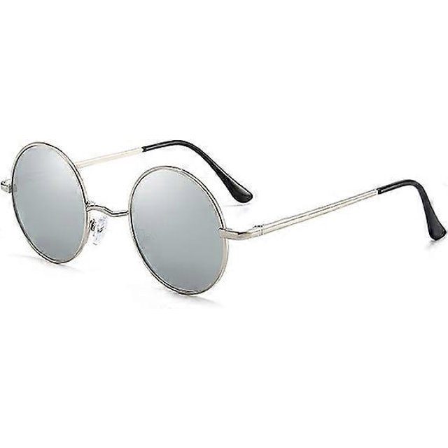 Sunglasses Mens Women Polarised UV400 Protection - Retro Round Classic Metal Frame