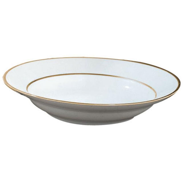 Ten Strawberry Street Double Gold Line - 9 Inch Rim Soup Bowl - Set Of 6