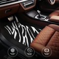 thumbnail image 4 of ZICANCN Waterproof Car Floor Mats Full Set, Zebra Animal Pattern Texture Automotive Carpet Mats for Vehicle Trucks Suv Jeep, 4 Pieces, 4 of 6