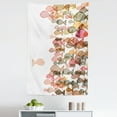 thumbnail image 1 of Nautical Tapestry, Fish Flock Facing Others Design Seashore Print in Soft Pastel Color Tones, Fabric Wall Hanging Decor for Bedroom Living Room Dorm, 5 Sizes, Multicolor, by Ambesonne, 1 of 1