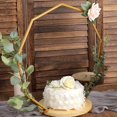 thumbnail image 6 of Efavormart Nonagon Wedding Arch Cake Stand, Metal Floral Centerpieces Display - 22", 6 of 11
