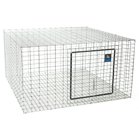 Pet Lodge Galvanized Steel Rabbit Hutch Silver 16 in. H X 24 in. W X 24 in. D