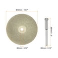 thumbnail image 2 of Uxcell 10pack Diamond Cutting Wheel 40mm Full Sand Cut Off Discs Diamond Coated Wheel with 2pack 3mm Mandrel, 2 of 6