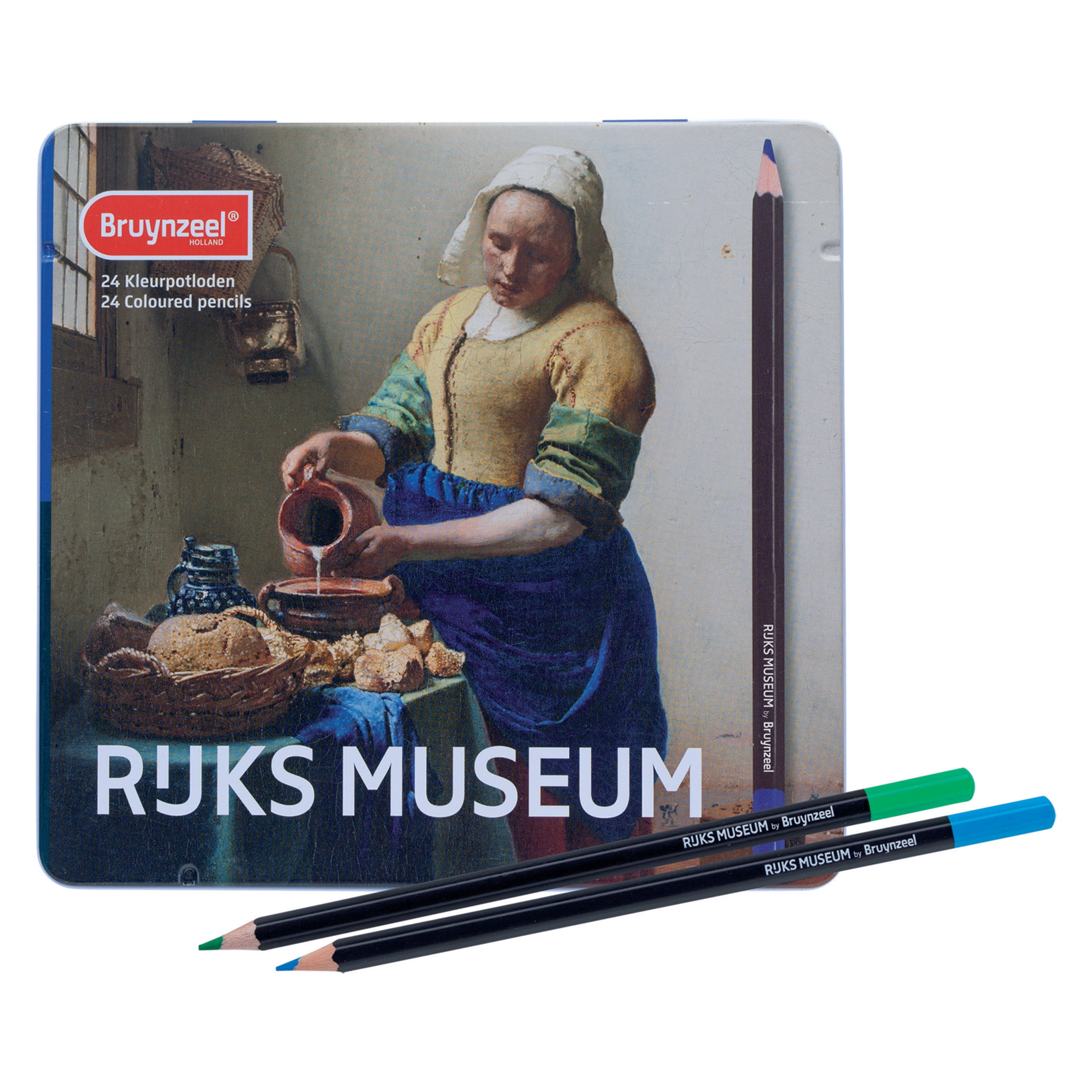 Buynzeel Rijksmuseum Colored Pencils Set, 24 -Color in Metal Tin