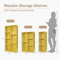 thumbnail image 4 of Mifurn 7-Cube Reversible Open Shelf Bookcase, Storage Organizer, Yellow, 4 of 9
