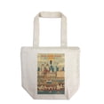 thumbnail image 1 of Philadelphia, Pennsylvania, City of Brotherly Love, Geometric City Series (100% Cotton Canvas Reusable Tote Bag), 1 of 3