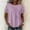 Purple, variant on Hot Pink Summer Tops for Women Short Sleeve Summer Crew Neck Relaxed Fit Pull-On Casual Blouses & Tops Work Tops for Women,L