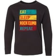 thumbnail image 3 of Inktastic Rock Climbing Eat Sleep Rock Climb Repeat Long Sleeve Youth T-Shirt, 3 of 5