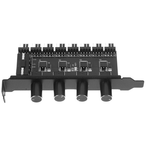 PC Cooling Fan Hub 4 Pin Fan Controller Splitter Adapter for PC Case with 1 Set