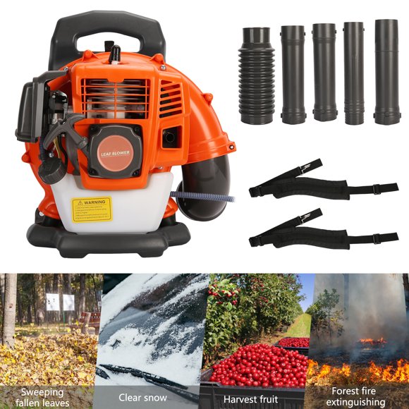 52cc Backpack Leaf Blower | Adjustable Tube & Gas-Powered | Yard/Garden Debris Cleaner