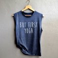 thumbnail image 4 of Gibobby Cómodo estampado casual mujer sin mangas top top camisa suelta blusa de mujer(Azul,CH), 4 of 4