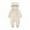 Beige, variant on Newborn Baby Fleece Jumpsuit Hooded Long Sleeve Onesies Footie Rompers Fall Winter Thick Outwear Outfits for Girls Boys 0-12M