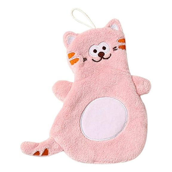 XKHAZA Kids Hanging Hand Towels for Bathroom Coral Towels Fluffy Coral Fleece Quick Dry Bath Hand Drying Towels Cute Animal Fingertip Towels Bathroom Hanging Hand Towels for Laundry Room Kitchen