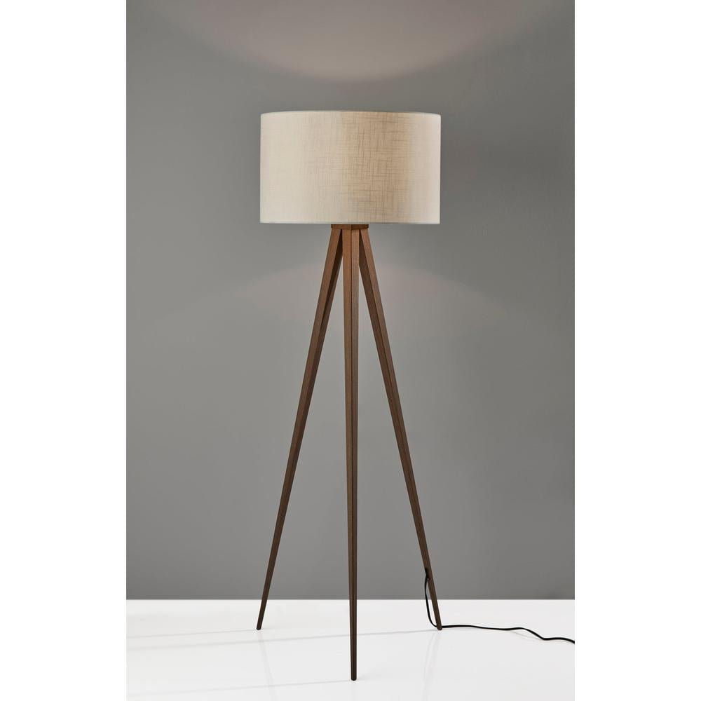 Adesso Director 60.25" Modern 3-Way Wood Tripod Floor Lamp