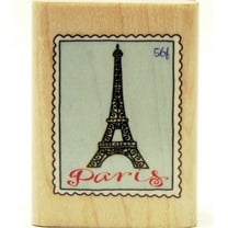Inkadinkado Eiffel Tower Wood Stamp for Arts and Crafts, 2'' W x 1.5'' L