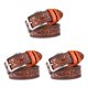thumbnail image 5 of Sonducket Cinturón Masculino Y Resistente Al Desgaste Con Cinturones De Mano De Obra Fina Con Impresión De Moda Para Hombres PU Naranja 110cm Type1 NO1, 5 of 6