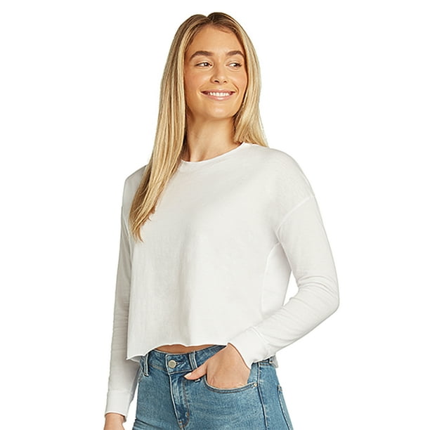Awkward Styles Crop Tops For Women Long Sleeve Crop Tee Cropped Shirt Crop T Shirt White Crop