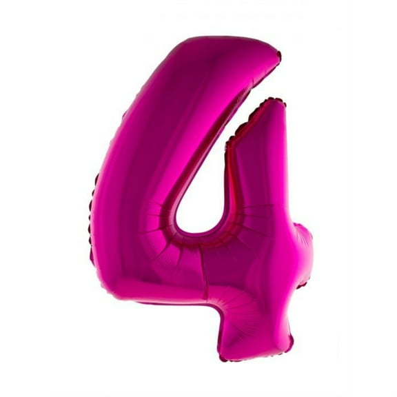 Balloon-Foil-Number 4-40" Pink