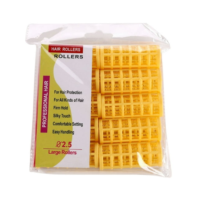 Seitruly 1 Juego de rizador de pelo DIY estilo tonto operación Color brillante colores surtidos peluquería diseño único magnético rodillo Cuidado del cabello Amarillo