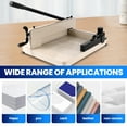 thumbnail image 6 of 12" Guillotine A4 Paper Cutter, Hardened Steel Blade, Security Lock Rotary Paper Trimmer with 1.6 Inches Max Cutting Height for Versatile Cutting, Perfect for Office, Business and Creative Projects​, 6 of 8