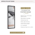 thumbnail image 6 of MCS Foundation 13.5x40 Poster Frame Traditional Black, Vertical & Horizontal Wall Hanging Large Picture Frame for Photos, Panoramics, Posters & Art Prints (1-Pack), 6 of 10